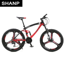 Lauxjack Mountain Bike Full Suspension Frame Steel Brake Disc Mechanical 24 Speed Shimano 26 alloy Wheels celt radium chrome steel mountain bike frame italian steel imports renault steel mountain bike frame