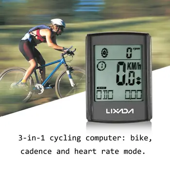 

Lixada Multifunctional 3-in-1 Wireless Cycling Computer Stopwatch LCD Bicycle Computer Cadence Heart Rate Monitor Chest Strap