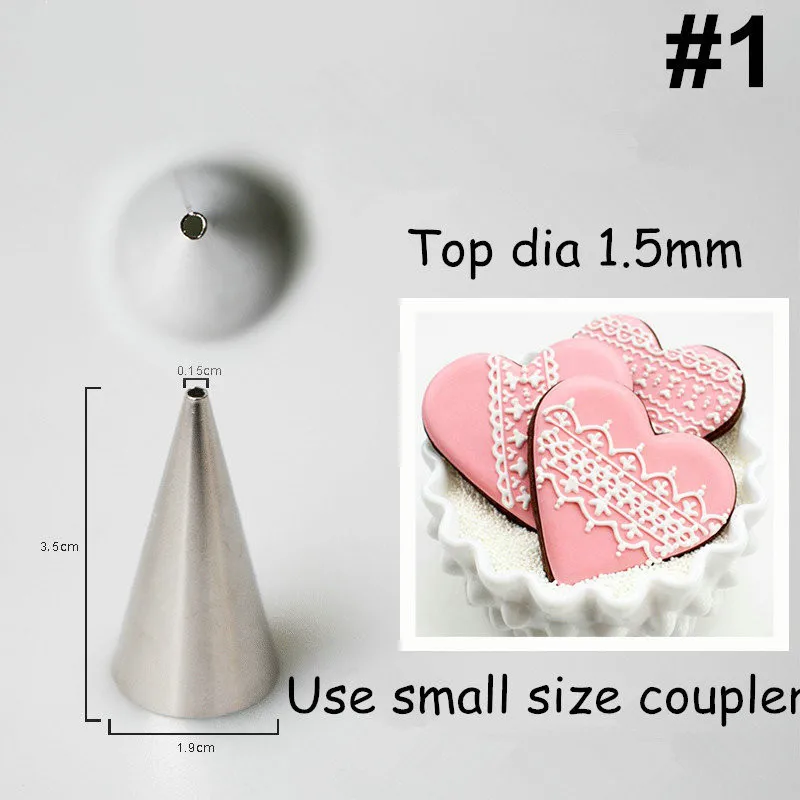 

1pcs Small Icing Piping Nozzles Pastry Tips Fondant Cake Decorating Tools Pastry Cream Cake Kit