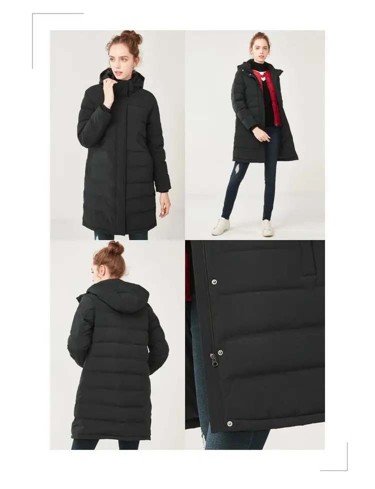 Giordano женское длинное пуховое пальто с капюшоном, имеется два варианта окраса,и четыре размерных ряда