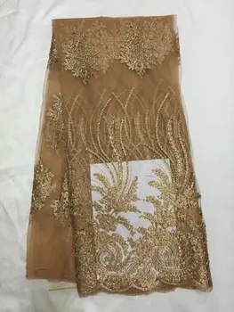 

CGL101311 Flower embroidery african Lace fabric Hot sale French net lace fabric for party dress