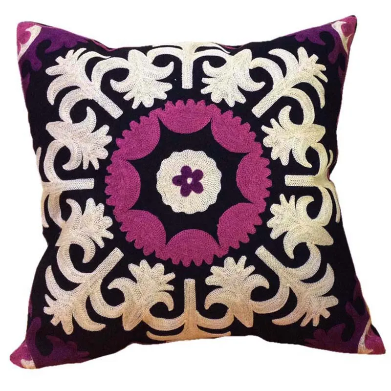 Decorative Square Cotton Cushion Cover,Cushion Cover for Sofa 45*45cm,Car Chair Pillow Case Cover,Embroidery Cushions