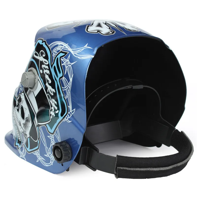 Tanie Spawacz maska automatyczne przyciemnienie przyłbica spawalnicza słonecznej łuku Tig Mig szlifowania pajęczyna wzór zaawansowanych obwodów do spawania