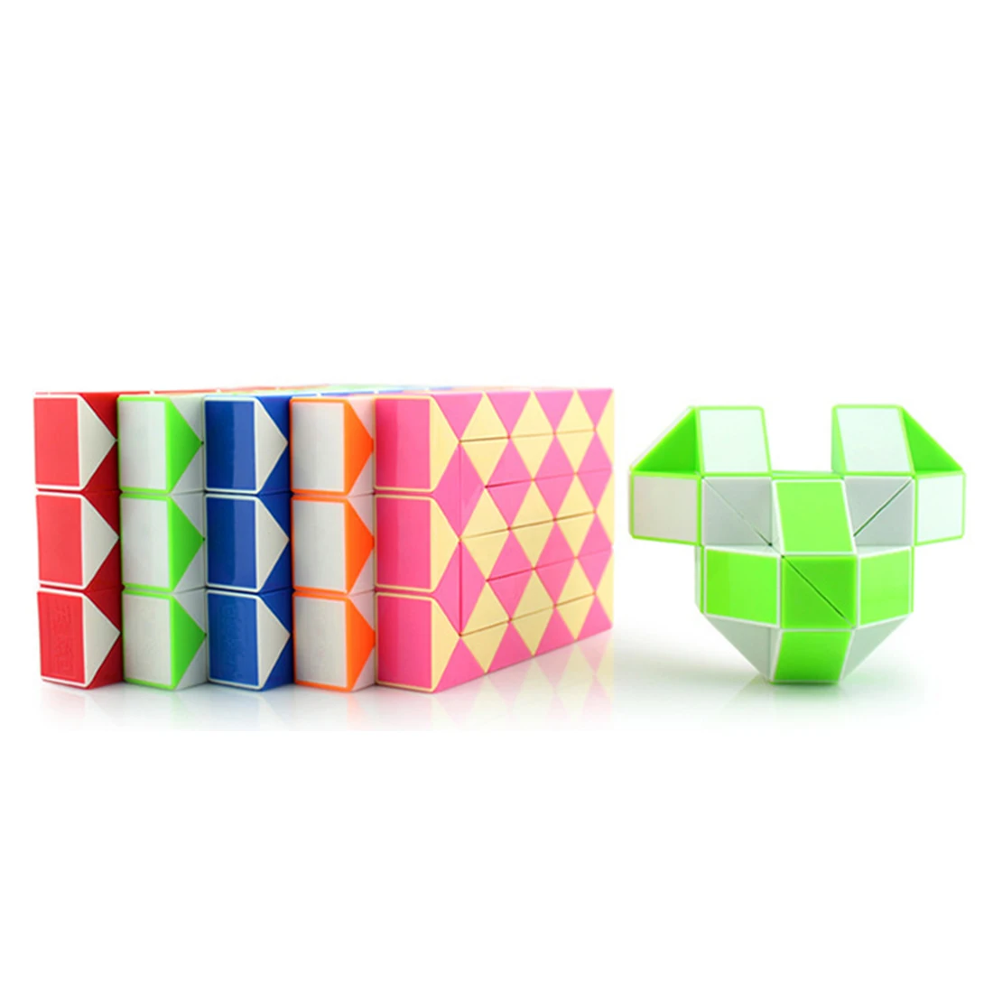 48 блоки линейка магический куб головоломка магический Линейка Куб змея твист Puzzle Развивающие игрушки для детей 6 молодежи для взрослых