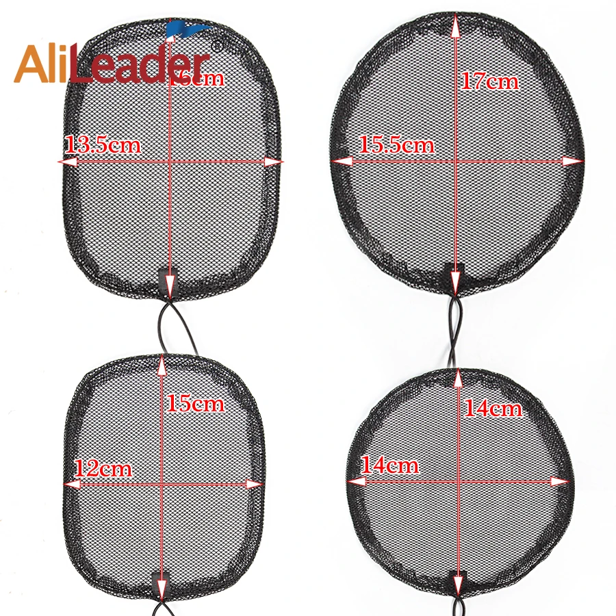Alileader S/L Black Ponytail Net Wig Caps For Making Guleless Hairnet Hair Wig Making Tools Bun Maker Hair Net For Women 1Pcs