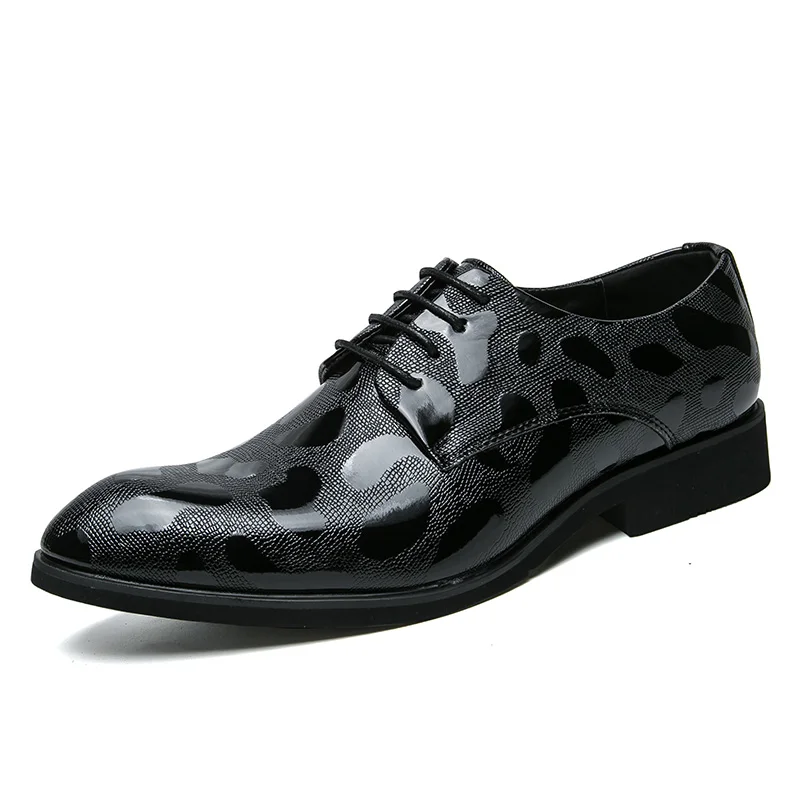 men gold dress shoes leather luxury brand italian formal working elegant nale footwear pointed toe brogue oxford shoes for men