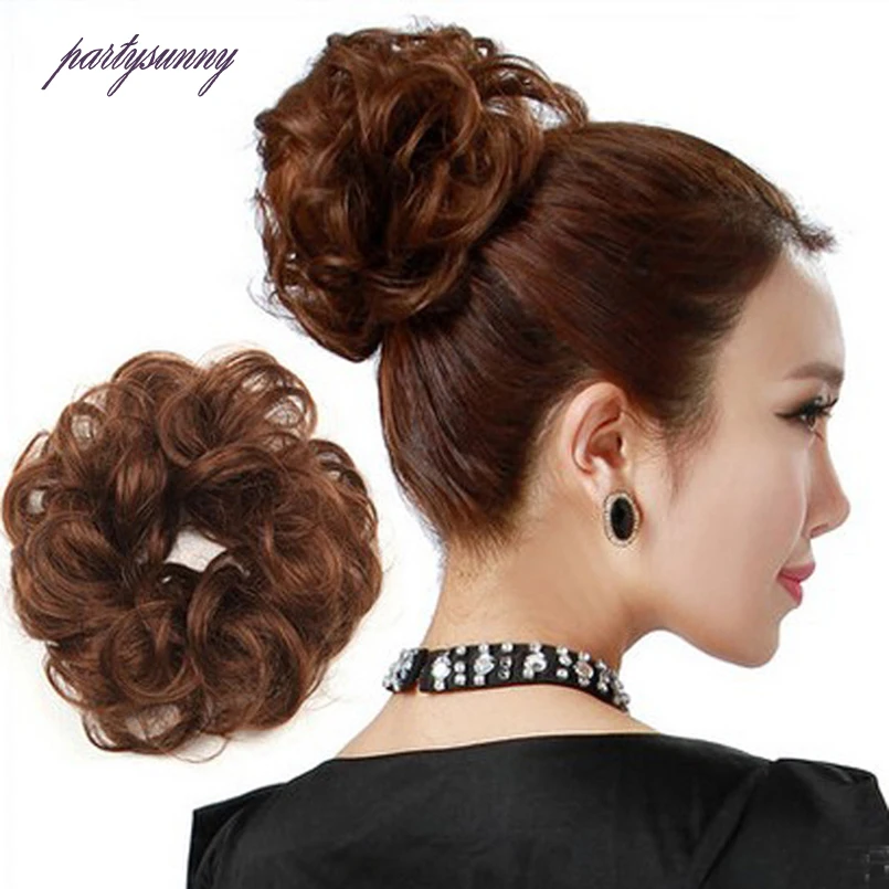 

PF Wig Winding Hair Circle Elastic Hair Bands Bud Head Hair Accessories for Women Elegant Holder Plate Headband Headwear TS0941