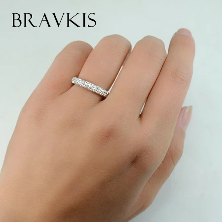 Женские обручальные кольца BRAVEKISS eternity с кристаллами и BUR0022|eternity ring|ring bandcristal ring |