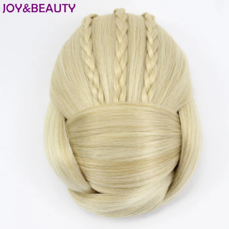 JOY&BEAUTY Synthetic Hair Piece Braided Chignon Clip In Hair Bun High Temperature Fiber Donut Hair Rollers 6 colors available