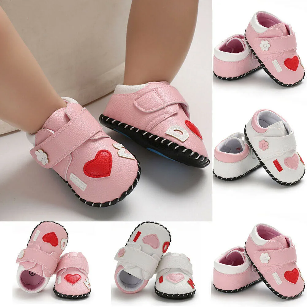 para niñas recién nacidas, lindos zapatos de cuna blandos antideslizantes de PU, zapatillas de cuero, botas para bebés, zapatos de bebé con patrón Floral de princesa - AliExpress Madre y niños