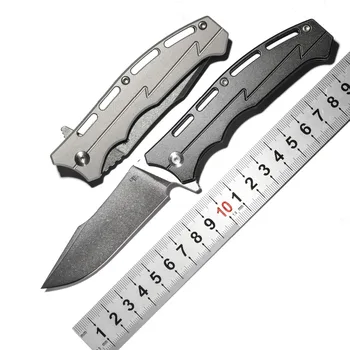 

CH 3009 Flipper ball bearing folding knife D2 balde Titanium handle outdoor camping tactical hunting pocket Knives EDC tools