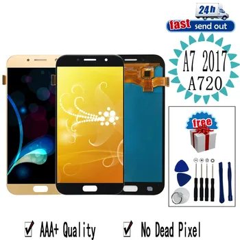 

AMOLED LCD For SAMSUNG GALAXY A7 2017 A720 LCD Display LCD A720F Touch Screen Tested Digitizer Assembly