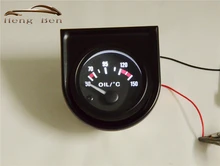 HB 2 “52mm Universal Car Preto Analógico de Temperatura Temperatura do Óleo Calibre 50-150C do DIODO EMISSOR de Luz