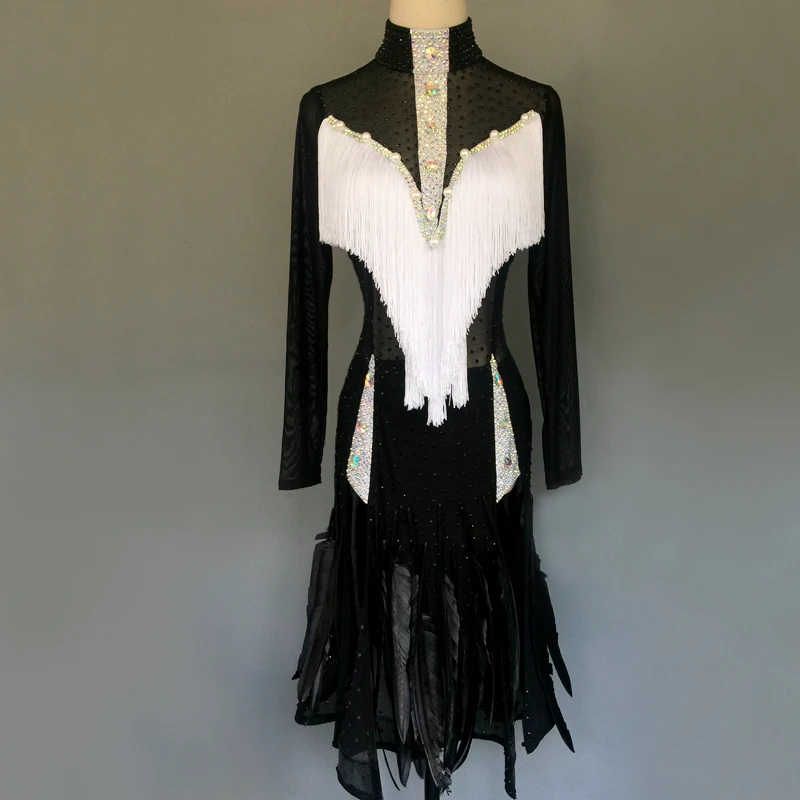 

Custom Latin Dance Competition Dress for Children Latin Dance Performance Dress for Adults Latin Dance Performance Dress