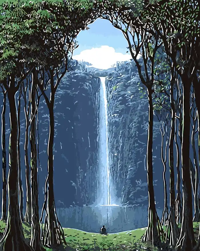 Somut Olmayan Manzara Soyut Boyama By Numbers Tuval Uzerine Boya