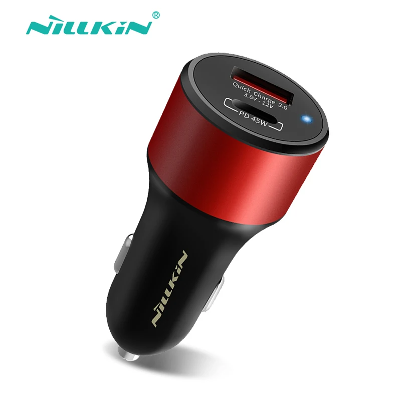 Nillkin 63 Вт USB Автомобильное зарядное устройство Quick Charge 3,0 PD type C быстрое автомобильное зарядное устройство для iPhone XR XS Xiaomi Mi 9 Macbook мобильный телефон планшет