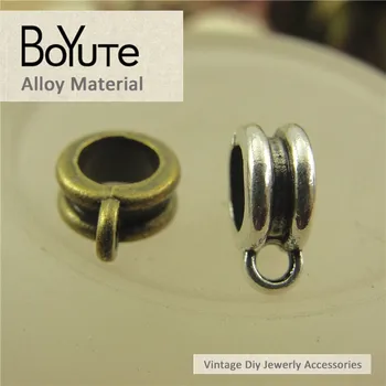 

BoYuTe (100 Pieces/Lot) 8*5MM Antique Bronze Silver Plated Zinc Alloy Clasp Vintage Charms Connectors for Diy Jewelry Making