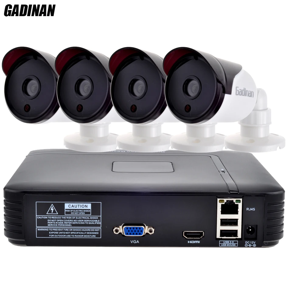 Buy GADINAN 4CH NVR Kit 1080P CCTV NVR 4PCS 1080P P2P