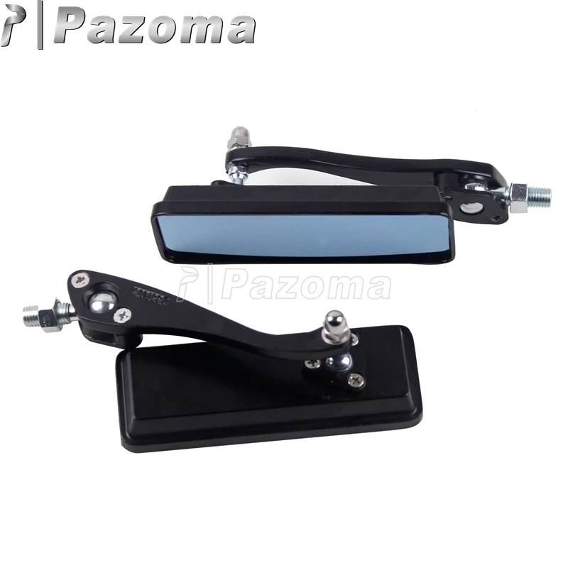 Universal Black Motorbike 10mm Rectangle Rearview Mirror Side Mirrors For Harley Touring Street Bike Yamaha Kawasaki Choppers Universal Black Motorbike 10mm Rectangle Rearview Mirror Side Mirrors For Harley Touring Street Bike Yamaha Kawasaki Choppers