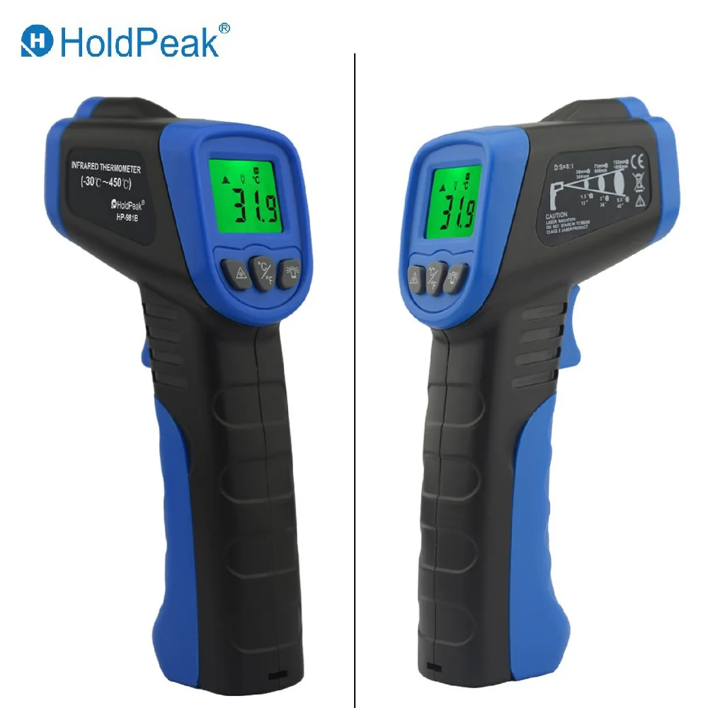 

-30~450'C / -22~842'F HoldPeak HP-981B Temperature Meter Gun Non-Contact IR Infrared Digital Thermometer