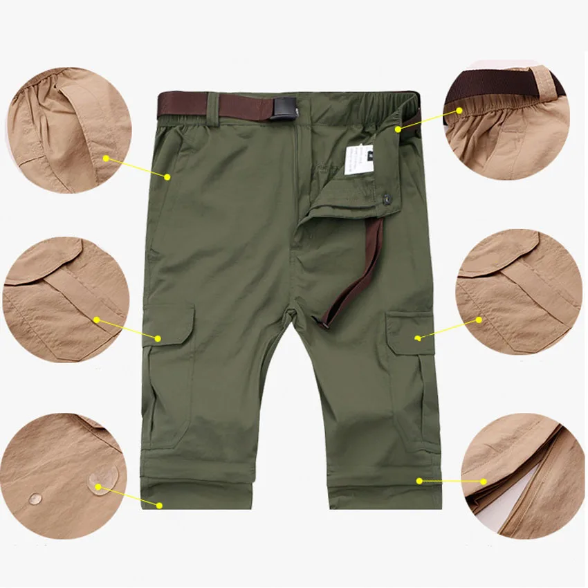 WindTaste 7XL de verano hombre de secado rápido transpirable pantalones de senderismo deporte al aire libre senderismo Camping pesca extraíble pantalones KA065 WindTaste 7XL de verano hombre de secado rápido transpirable pantalones de senderismo deporte al aire libre senderismo Camping pesca extraíble pantalones KA065
