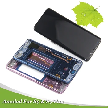 

SUPER AMOLED Replacement for SAMSUNG Galaxy S9 LCD Touch Screen Digitizer S9 Plus LCD G960 G965 with Frame+tools
