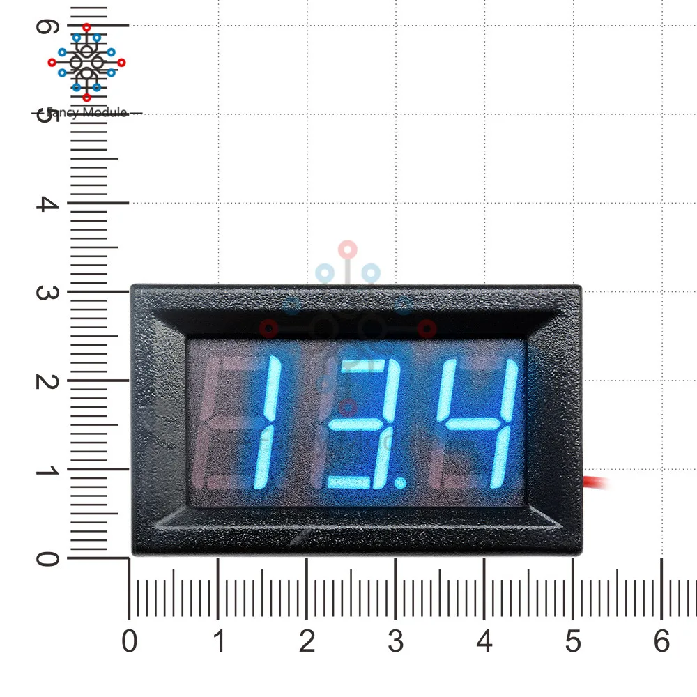 2 провода 0,56 дюймов цифровой вольтметр 4,5 в-30 В постоянного тока 4,5-30 в светодиодный двигатель транспортного средства Напряжение Панель метр светодиодный вольтметр красный синий зеленый