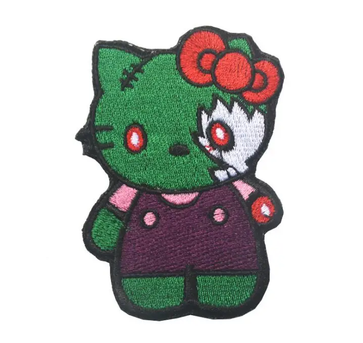 Us 184 25 Offembroidery Badge Tactical Monkey Army Fan Tactical Style Cartoon Series Figure Hello Kitty Army Badge Outdoor Accessories In