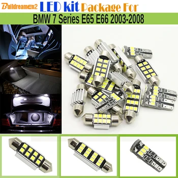 

Buildreamen2 Car 2835 Canbus LED Lamp LED Kit Package White Interior Map Dome Trunk Light For BMW 7 Series E65 E66 2003-2008