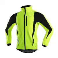 ARSUXEO Men Bike Cycling Jacket Winter Warm Up Thermal Bicycle Clothing Windproof Soft Shell Outdoor Sports Coat MTB Bike Jersey