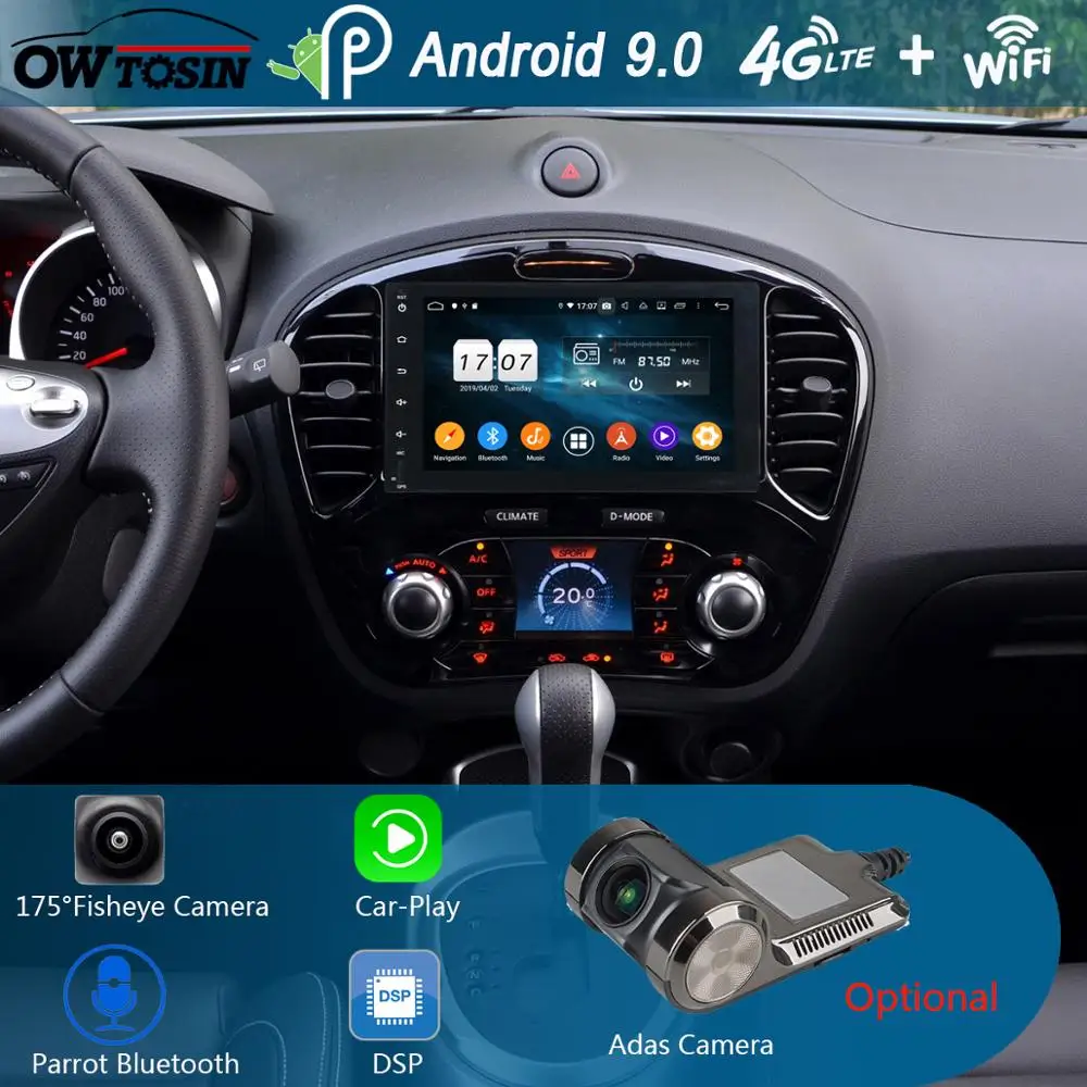 Top 8" IPS 8Core 4G +64G Android 9.0 Car DVD Radio GPS Navi For Nissan Juke YF15 Infiniti ESQ 2016 2017 CarPlay Parrot BT Adas 1 Top 8" IPS 8Core 4G +64G Android 9.0 Car DVD Radio GPS Navi For Nissan Juke YF15 Infiniti ESQ 2016 2017 CarPlay Parrot BT Adas 1