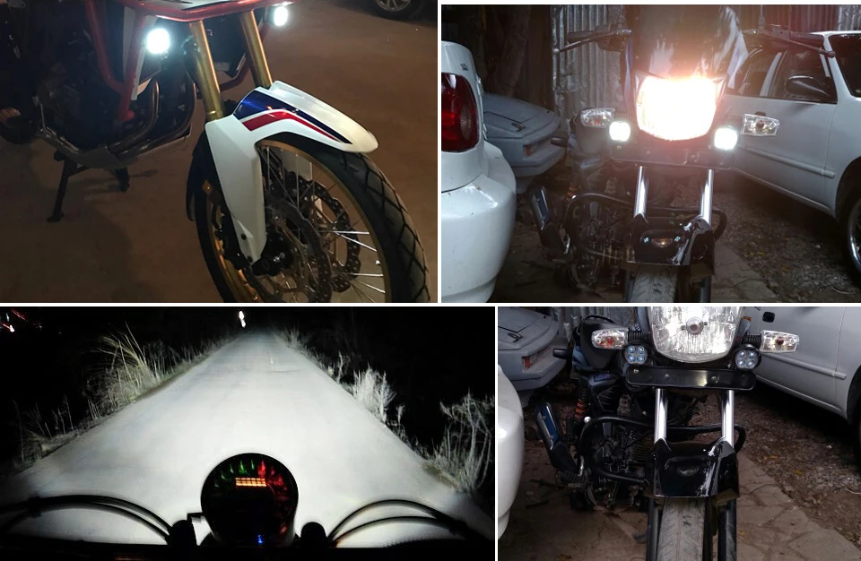 VooVoo Universal 9 LED Motorcycle Light Headlight Assembly Scooter Fog Spotlight 6000K White Car DRL Moto ATV UTV Motorbike Lamp_01 (7)