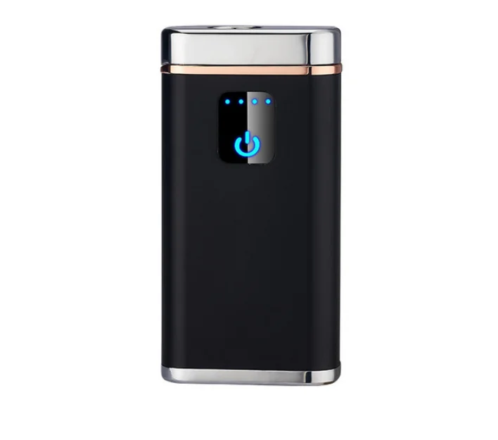  Creative Touch Screen Electronic Cigarette Lighter Metal Mobile Power Bank USB Lighter Windproof Sm