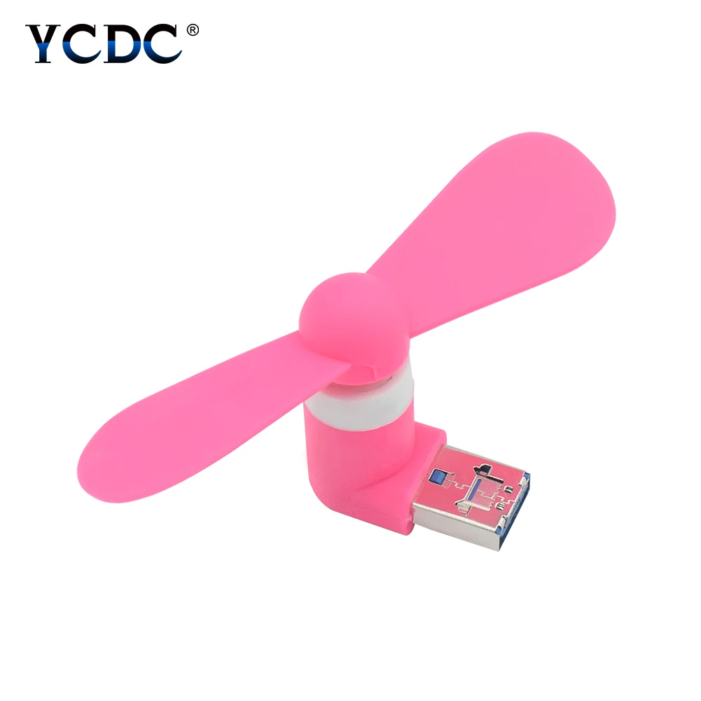 

YCDC Micro USB + USB Colorful Mini Fans Cooler Phone 5V USB Hand Cooling Fan For Samsung Xiaomi Android Cellphone 9x4x3cm