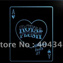 LB944-Королевский Флеш покер игра казино световая вывеска