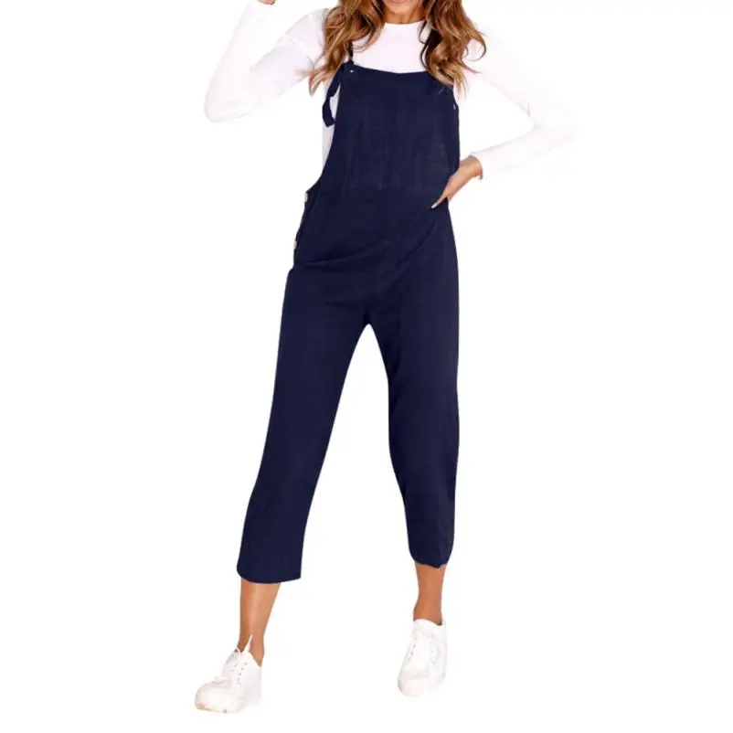 Women Spaghetti Strap Wide Legs Bodycon Jumpsuit Trousers Clubwear Rompers 2018 summer womens romper Loose Dungarees New QX40