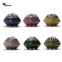 Керамика для благовоний горелка с медным покрытием лед трещина античный кадило ремесла Китайский Керамика s Красочные домашний декор