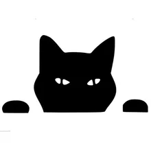 Free Shipping Peeking Cat Funny Car Sticker For Truck Window Bumper Auto SUV Door Kayak Vinyl Decal 8 Colors