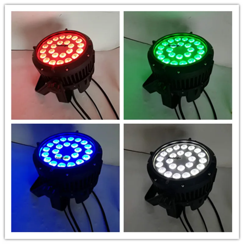 4 pieces outdoor disco lights 24x10w led rgbw par 64 waterproof ip65