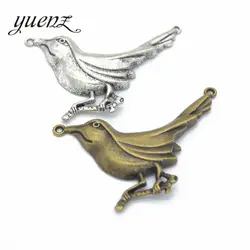 YuenZ 2 шт. 2 цвета тибетские Посеребренная Подвеска Античная птица подвеска ювелирных изделий поделки ручной работы Craft 56*44 мм D520