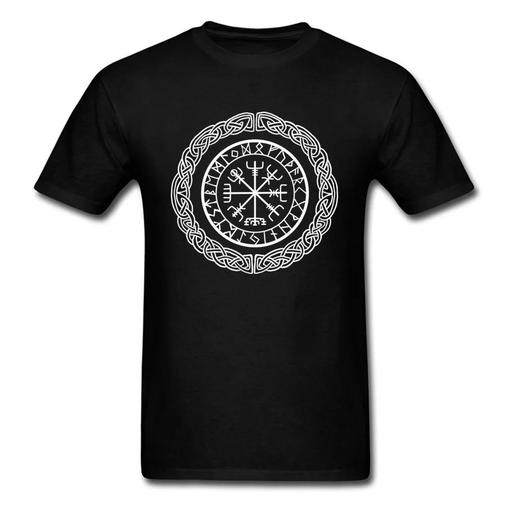 cosie T-Shirt High Quality Round Neck Vegvisir Pure Cotton Men Tops Shirts Custom Short Sleeve Tee Shirts Wholesale Vegvisir black