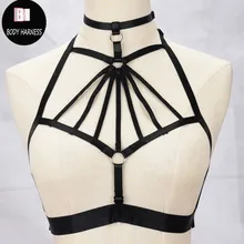 Уникальный Harajuku Готический Rave сексуальное рабство Средства ухода за кожей жгут топ клетка бюстгальтер Косплэй белье рабства ремень jartiyer пикантные Средства ухода за кожей harneess бюстгальтер