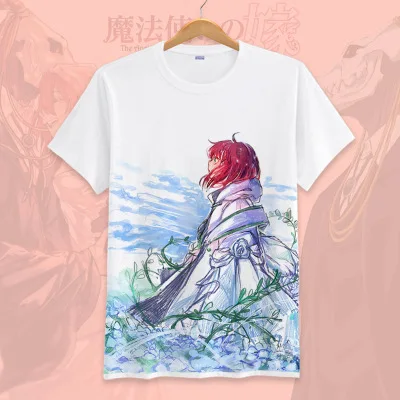 Футболка с аниме «Mahoutsukai no Yome The Ancient magus», футболка для невесты, парная футболка с короткими рукавами и рисунком, футболки, camiseta - Цвет: 6