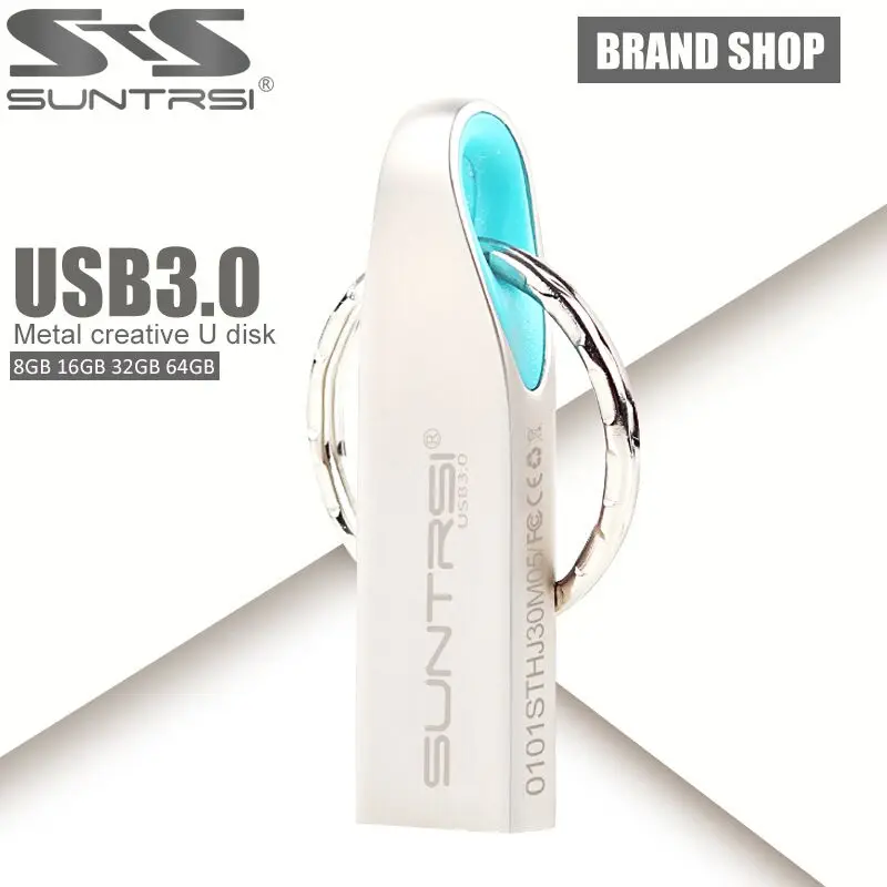 

Suntrsi Pendrive USB 3.0 Ring Real Capacity USB Flash Drive High Speed USB Stick Pen Drive Customized USB Flash 64GB Flash Drive
