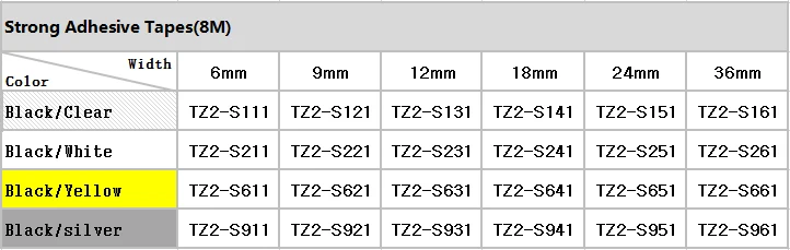 1 шт. 6 мм черная на прозрачном принтере лента TZ2-S111 TZe-S111 сильная клейкая лента для этикеток совместима с Brother p-touch принтер этикеток