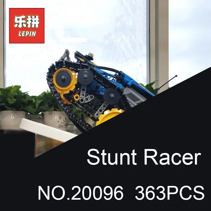 

Lepin 20096 Technic Remote-Controlled Stunt Racer the RC Tank Tracked Racer Model Building Blocks Compatible 42095 Toy Kids Gift