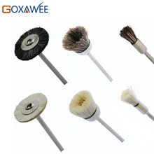 HOT 12pcs Goat Hair Polishing Wheel Brush Cup Rust for Dremel Accessories Engraver Abrasive Brushes Polishing