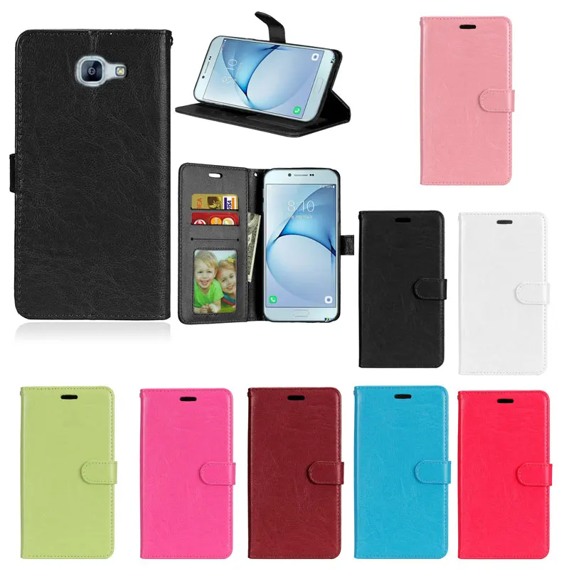 

Case for Samsung Galaxy A8 2016 Cover Leather Flip CASE with 3 Card Slots Wallet Phone Bag Case for Samsung A3 2016 A310 A7 2016