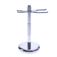 Мужской парикмахерский хромированное металлическое лезвие для бритвы стойка для капельницы Серебряный держатель стойки 1 шт. Модный горячий