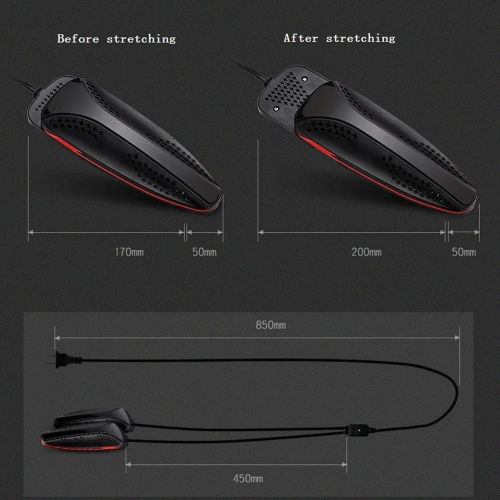 DMWD растягивающаяся электрическая сушилка для обуви 220V устройство с дезодорантом запахом для обуви хлопковые носки тапочки обувь сушилка нагреватель 3 цвета